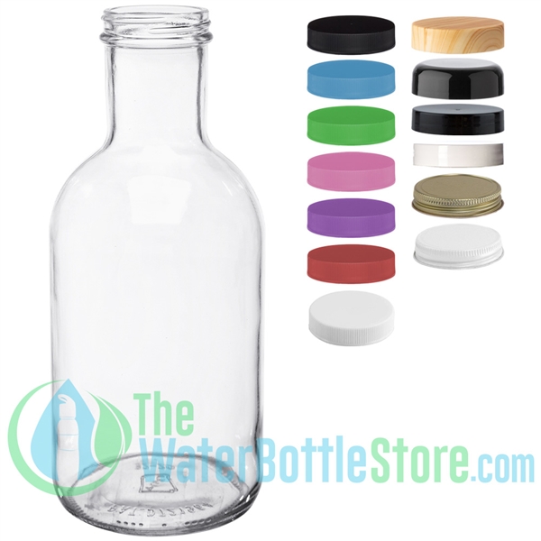 Clear Glass Woozy Bottles w/ Cork Stoppers