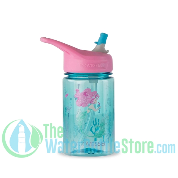Ecovessel 12oz Reusable Plastic Kids' Water Bottle With Straw